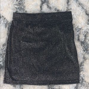 Black glitter skirt